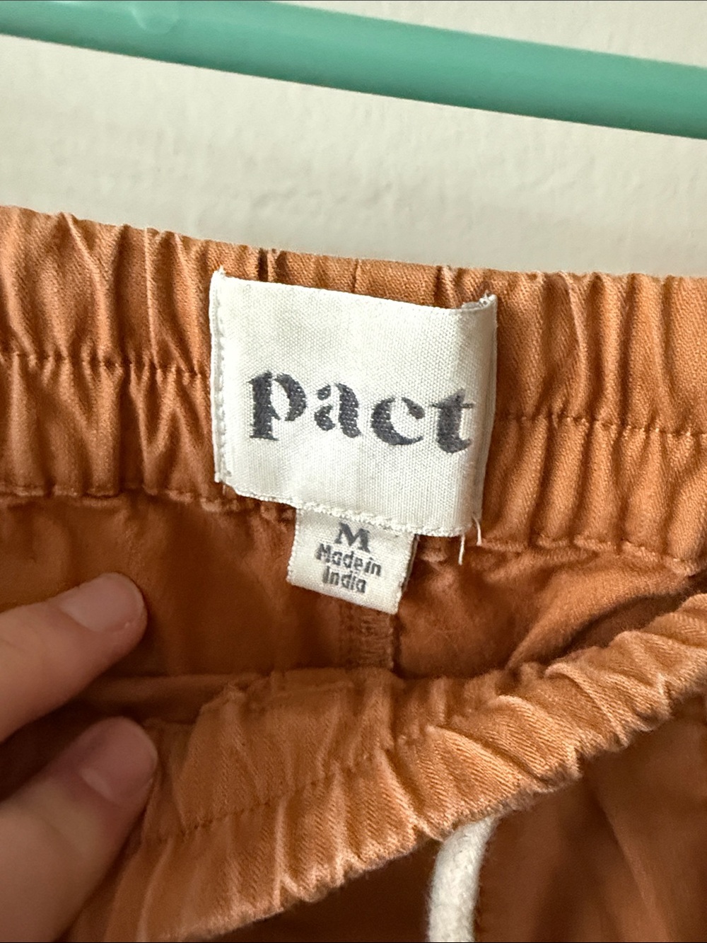 Pact Organic Cotton Women's Rust Drawstring Casual Shorts - Picture 6 of 10